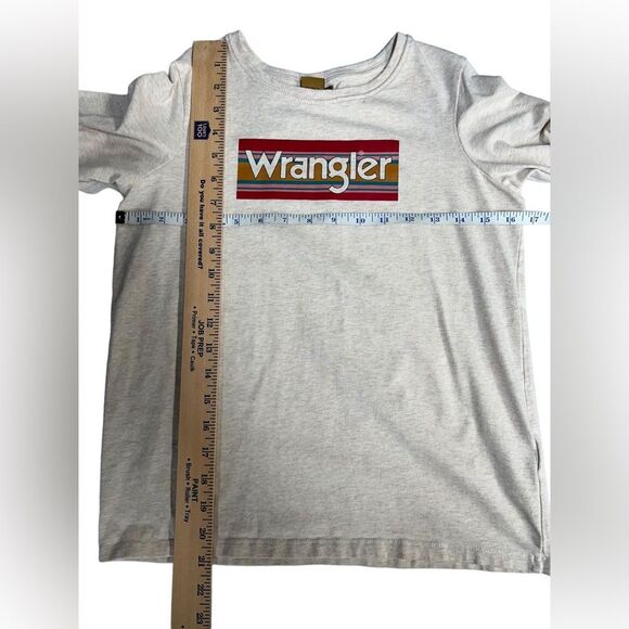 Wrangler Striped Logo Long Sleeve Graphic T Shirt Girls XL - Picture 6 of 7